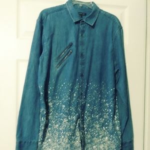 🎊INC UNIQUE DESIGNER JEAN SHIRT.🐶👔A FANTASTIC VINTAGE GIFT.🧢👖